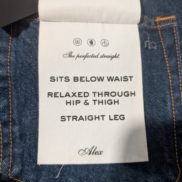NWT rag & bone | Alex High-Rise Straight in Stowe Blue - Picture 6 of 10
